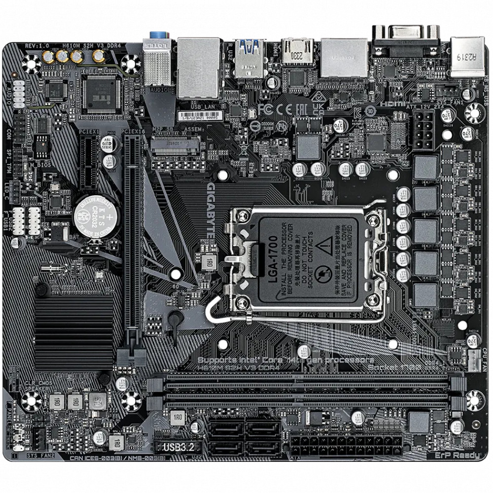 Материнская плата Gigabyte H610M S2H V3 DDR4 Micro-ATX, LGA 1700 - миниатюра 8