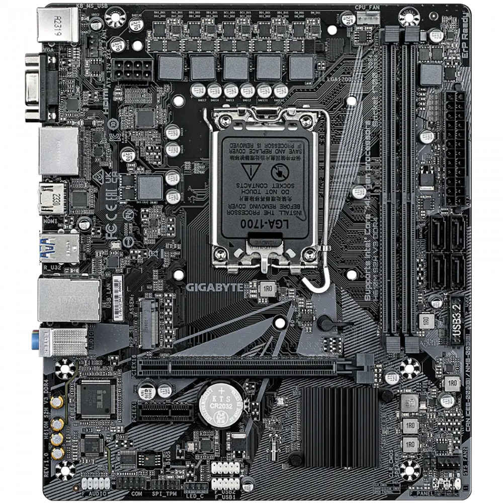Материнская плата Gigabyte H610M S2H V3 DDR4 Micro-ATX, LGA 1700 - миниатюра 7