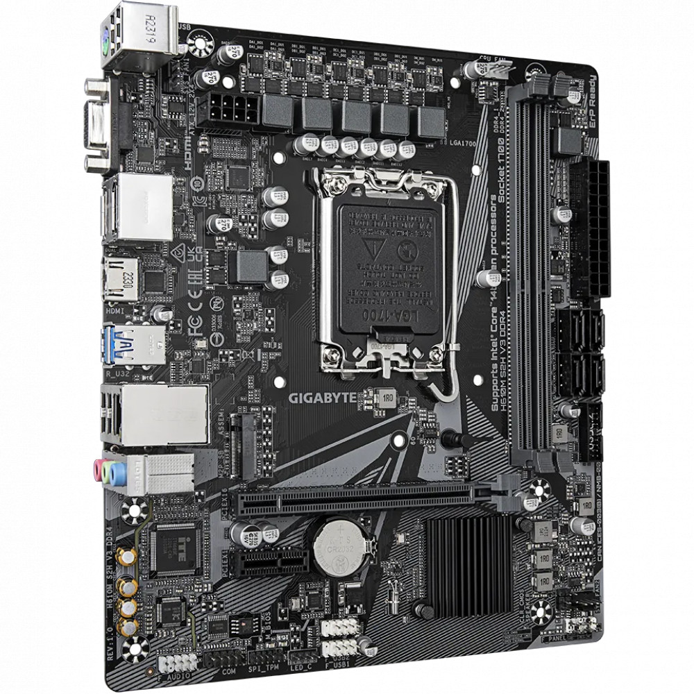 Материнская плата Gigabyte H610M S2H V3 DDR4 Micro-ATX, LGA 1700 - миниатюра 6