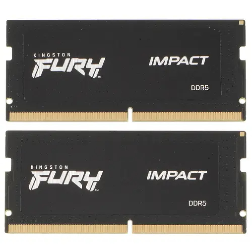 ОЗУ Kingston FURY Impact KF548S38IBK2-32 SO-DIMM, DDR5, 32 Гб (2 х 16 Гб), 4800 МГц - миниатюра 2