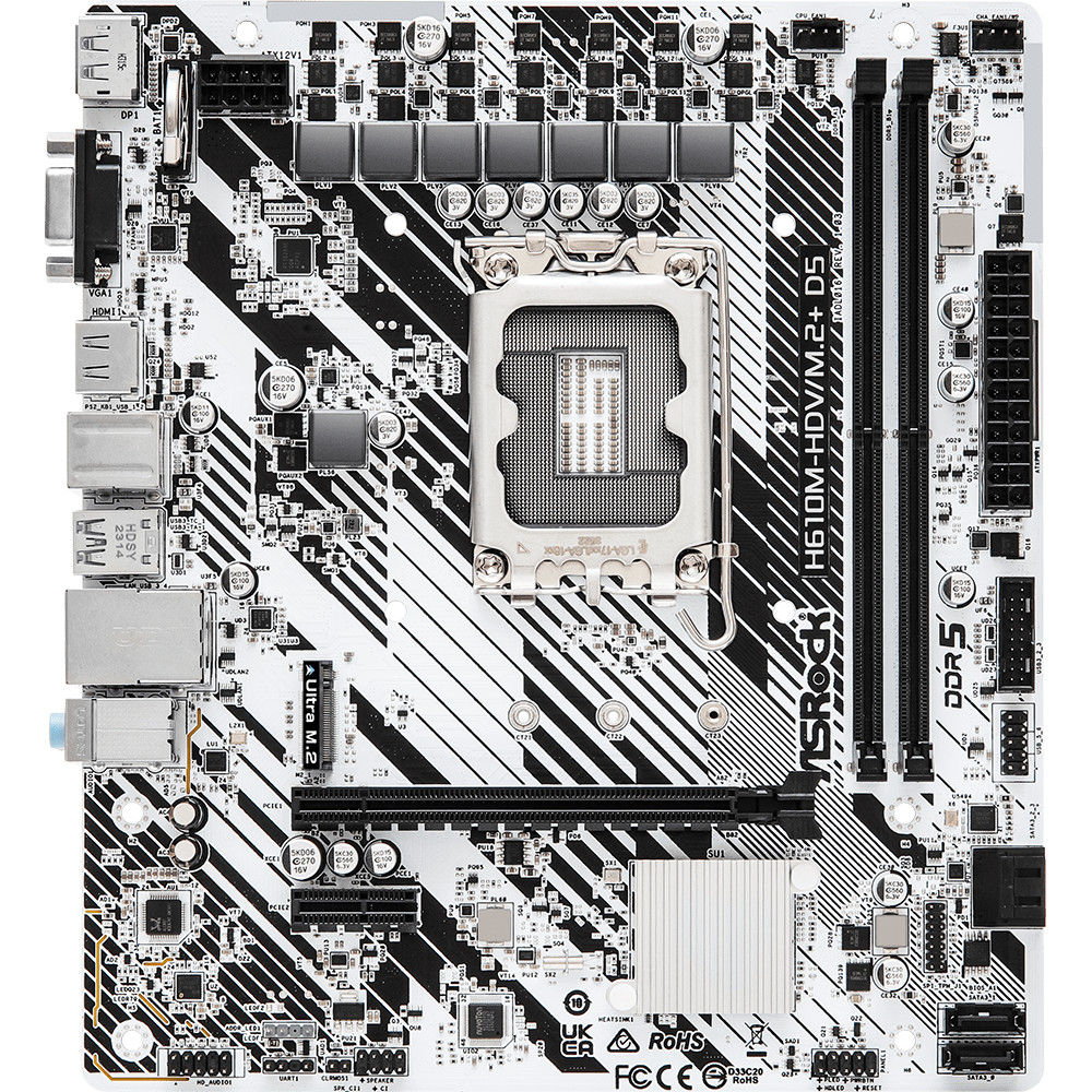 Материнская плата ASRock H610M-HDV/M.2+ D5 90-MXBM50-A0UAYZ Micro-ATX, LGA 1700 - миниатюра 7