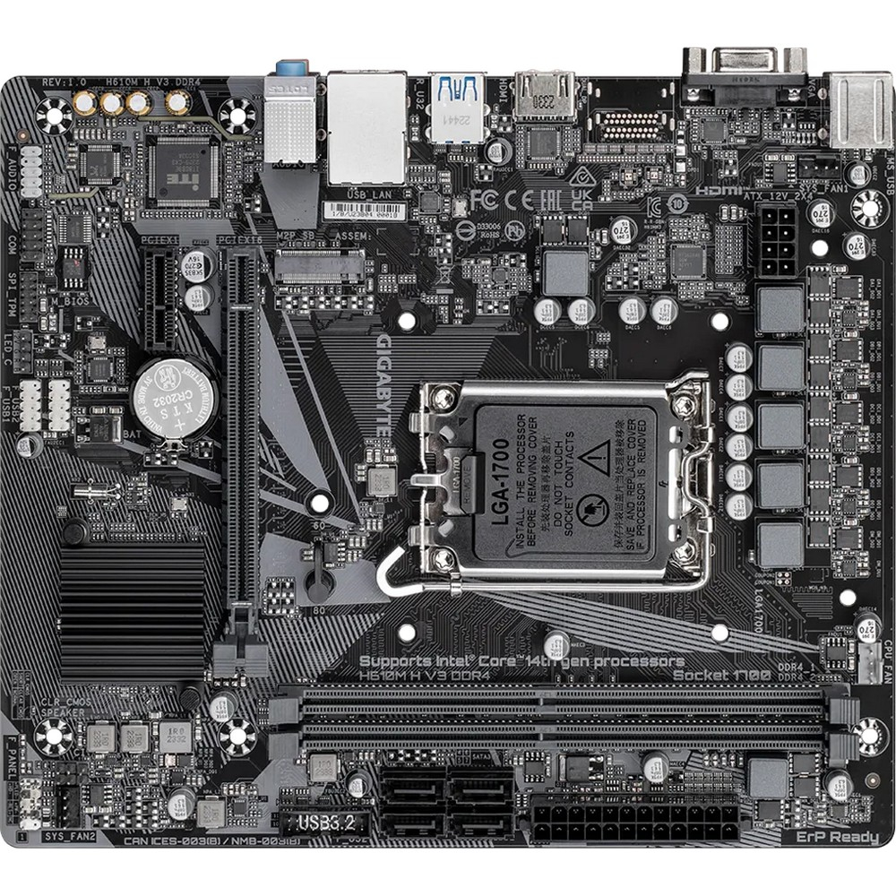 Материнская плата Gigabyte H610M H V3 DDR4 Micro-ATX, LGA 1700 - миниатюра 8