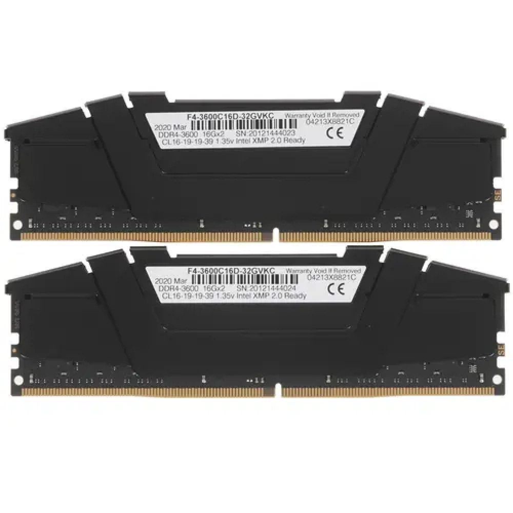ОЗУ G.Skill RIPJAWS V F4-3600C16D-32GVKC DIMM, DDR4, 32 Гб (2 х 16 Гб), 3600 МГц - миниатюра 6