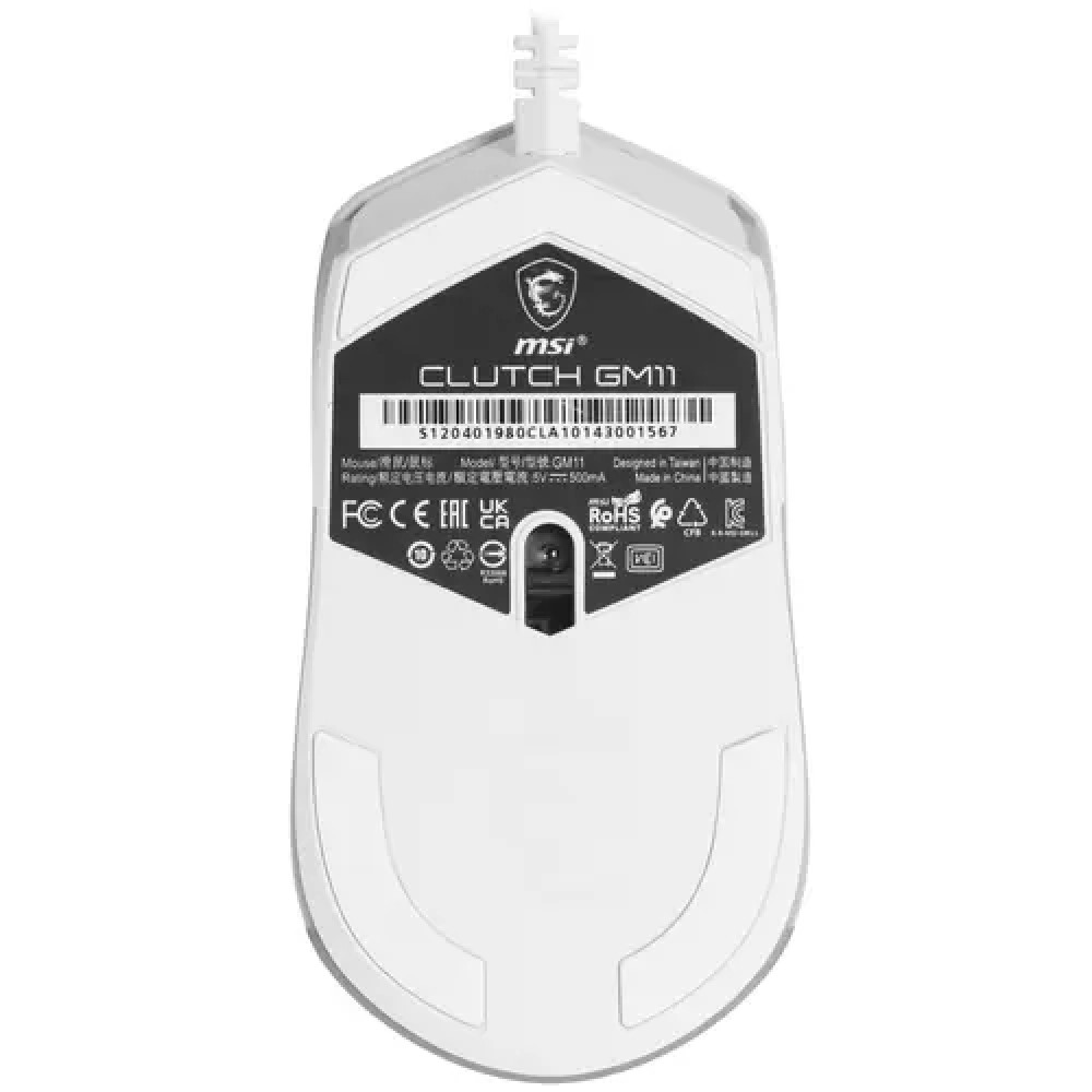 Мышь MSI CLUTCH GM11 WHITE Игровые, Проводная - миниатюра 8
