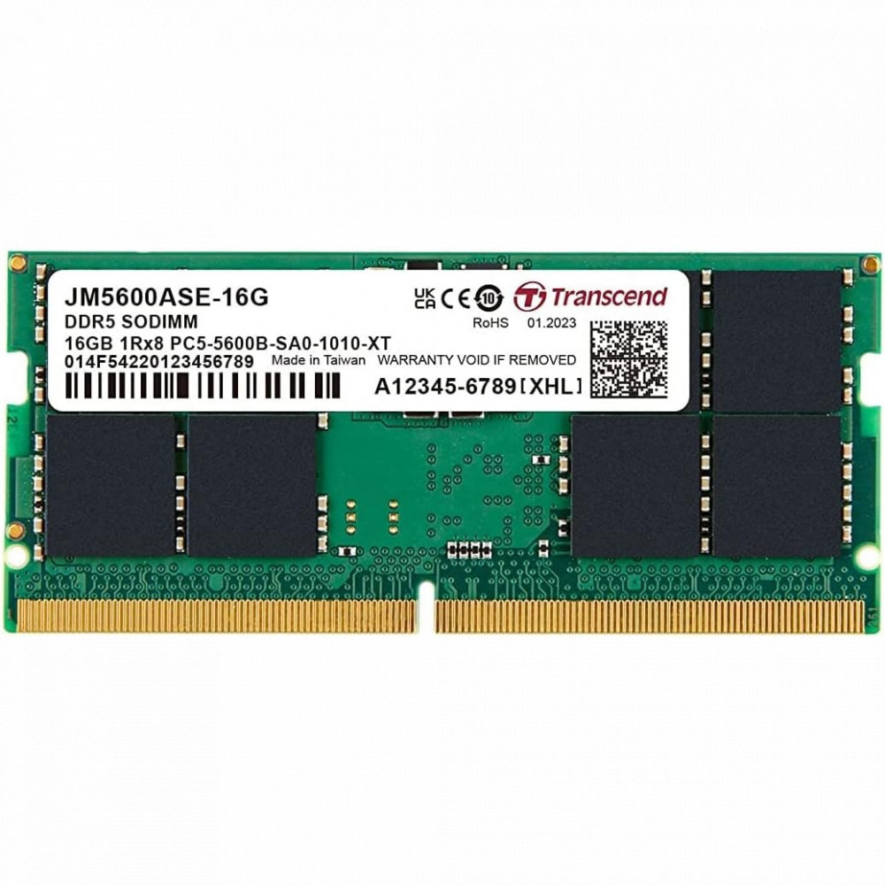 ОЗУ Transcend 16 ГБ JM5600ASE-16G SO-DIMM, DDR5, 16 Гб, 5600 МГц - миниатюра 2