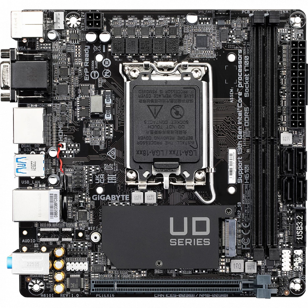 Материнская плата Gigabyte H610I Mini-ATX, LGA 1700 - миниатюра 5