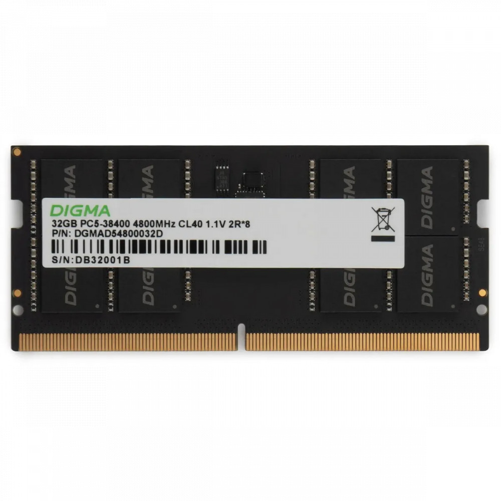 ОЗУ Digma DGMAS54800032D SO-DIMM, DDR5, 32 Гб, 4800 МГц - миниатюра 2
