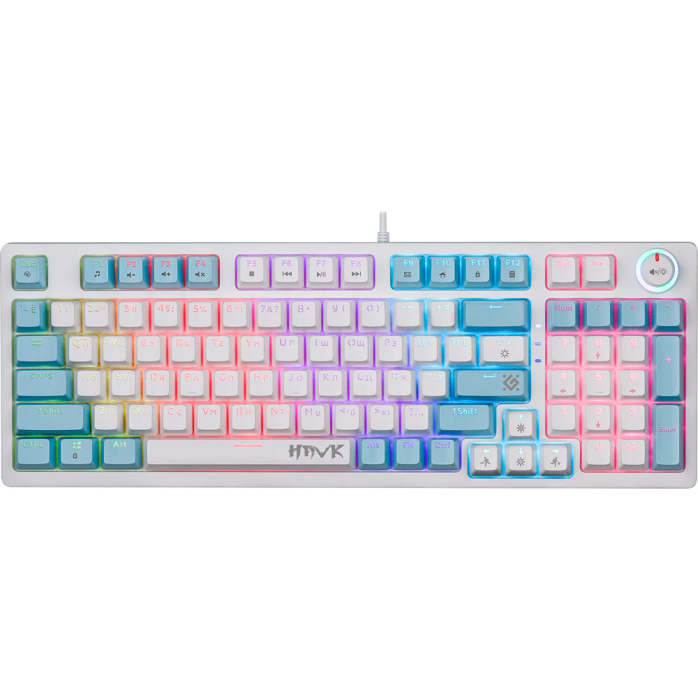Клавиатура Defender Hawk GK-418 White 45421 Проводная, USB - миниатюра 3