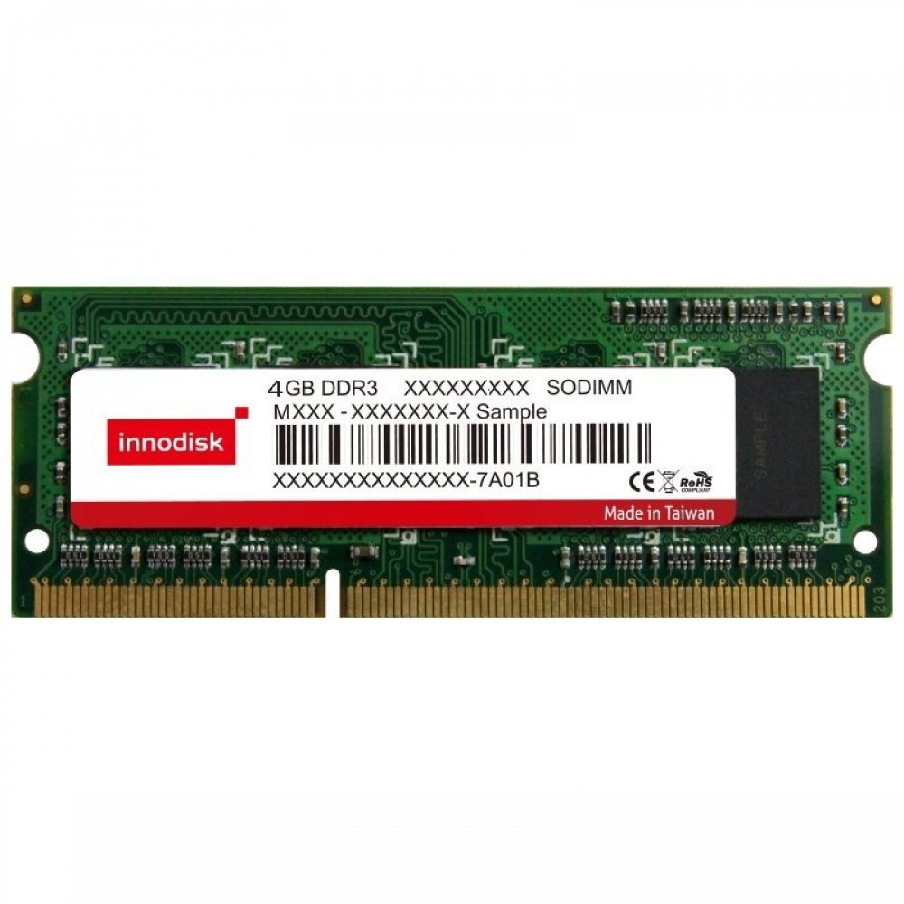 ОЗУ Innodisk M3S0 M3S0-4GMJDLPC SO-DIMM, DDR3, 4 Гб, 1600 МГц - миниатюра 2