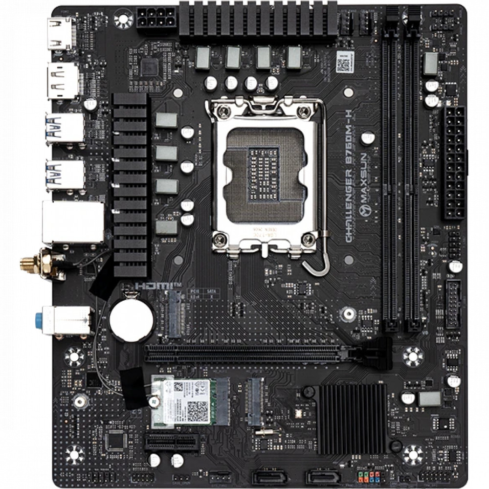 Материнская плата Maxsun Challenger B760M-H WIFI MS-Challenger B760M-H WIFI Micro-ATX, LGA 1700 - миниатюра 3