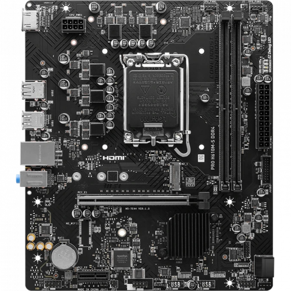 Материнская плата MSI PRO H610M-S Micro-ATX, LGA 1700 - миниатюра 3