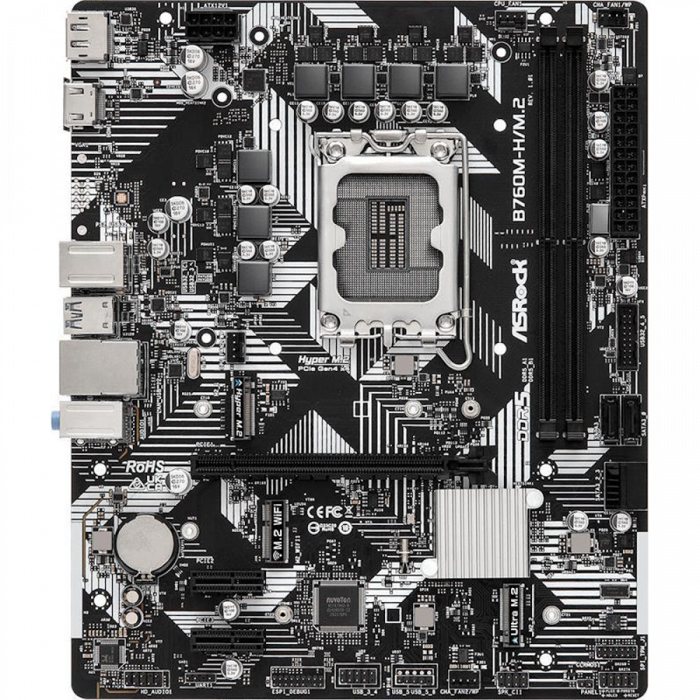 Материнская плата ASRock B760M-H2/M.2 Micro-ATX, LGA 1700 - миниатюра 7