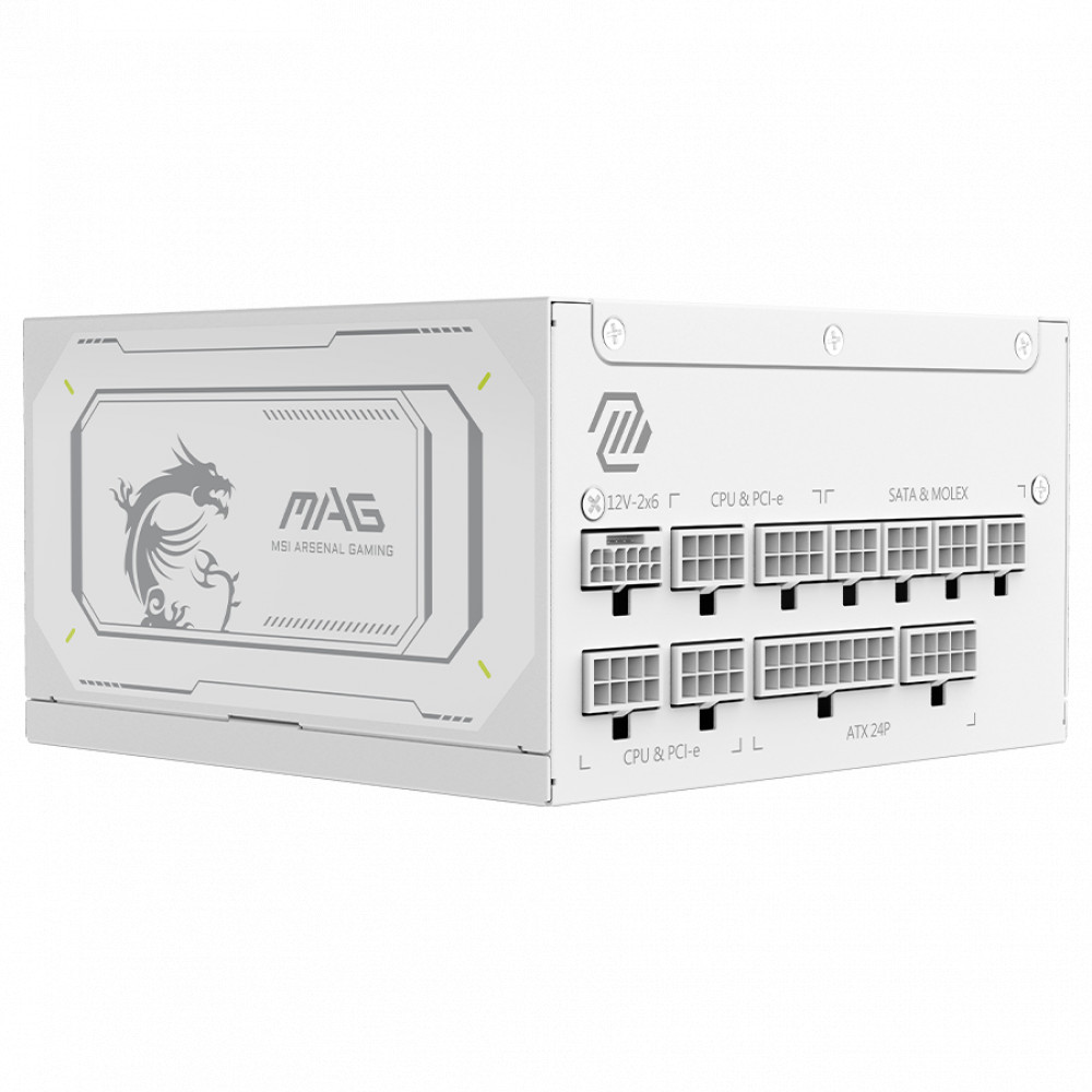 Блок питания MSI MAG A1000GL PCIE5 WHITE 306-7ZP9B51-CE0 1000 Вт, 80+ Gold - миниатюра 6