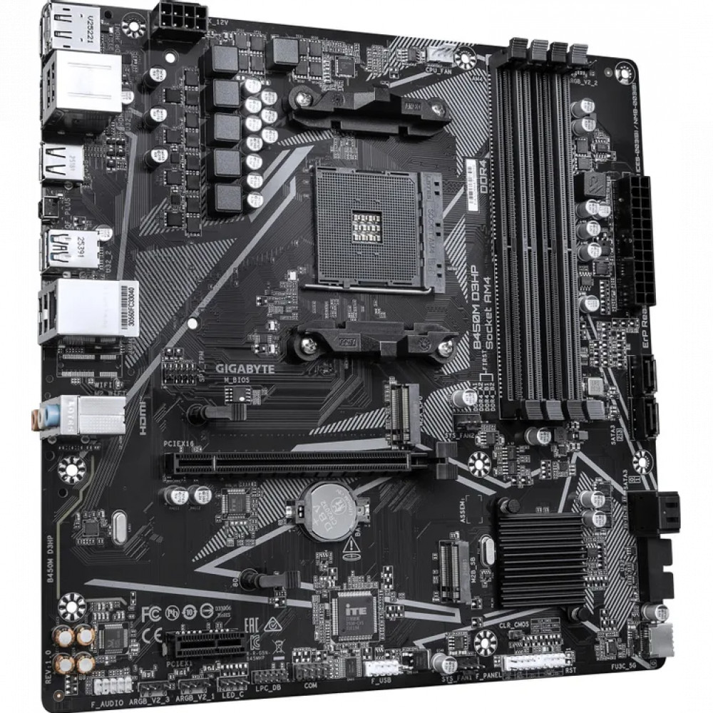 Материнская плата Gigabyte B450M D3HP Micro-ATX, AMD AM4 - миниатюра 6