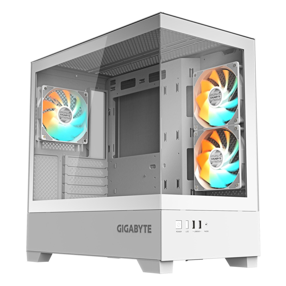 Корпус Gigabyte C201 Panoramic Ice C201PI M-ATX CASE Mid-Tower - миниатюра 4