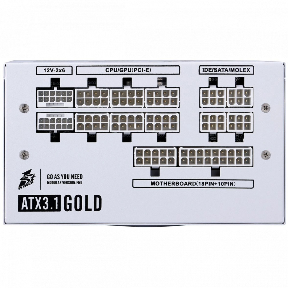 Блок питания 1STPLAYER NGDP GOLD HA-1000BA4-WH 1000 Вт, 80+ Gold - миниатюра 8