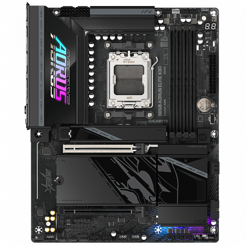 Материнская плата AORUS B850 AORUS ELITE X3D ATX, AMD AM5 - миниатюра 4
