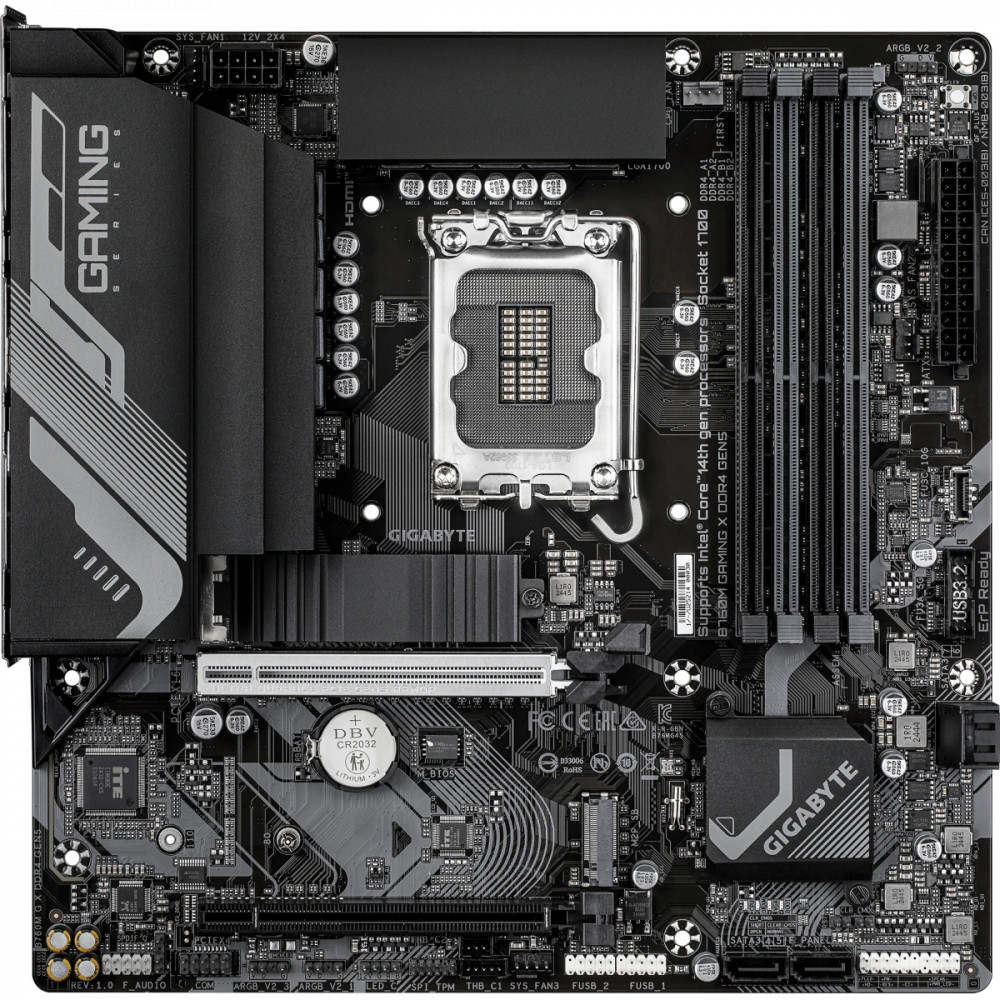 Материнская плата Gigabyte B760M GAMING X GEN5 DDR4 Micro-ATX, LGA 1700 - миниатюра 4