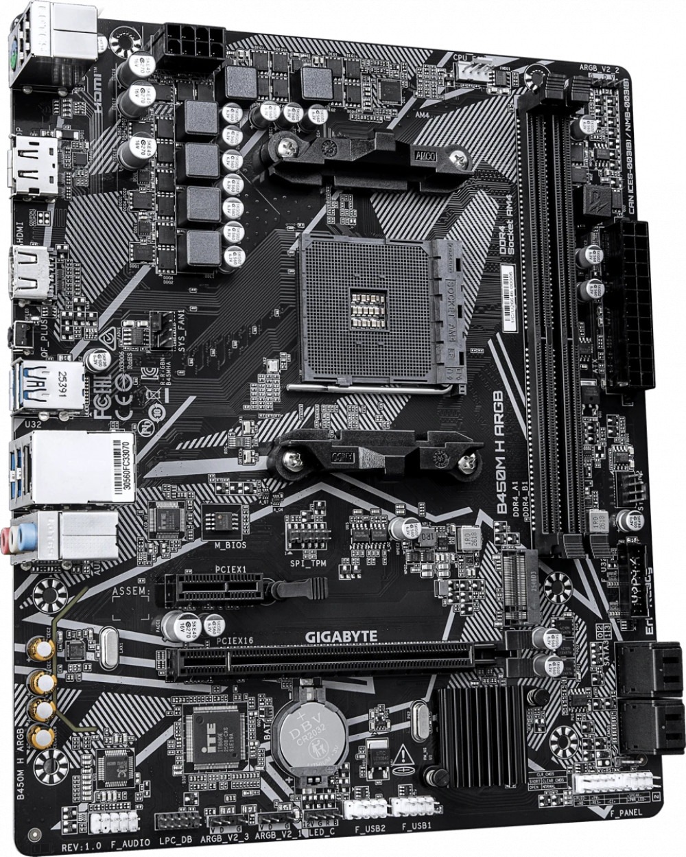Материнская плата Gigabyte B450M H ARGB|| Micro-ATX, AMD AM4 - миниатюра 4