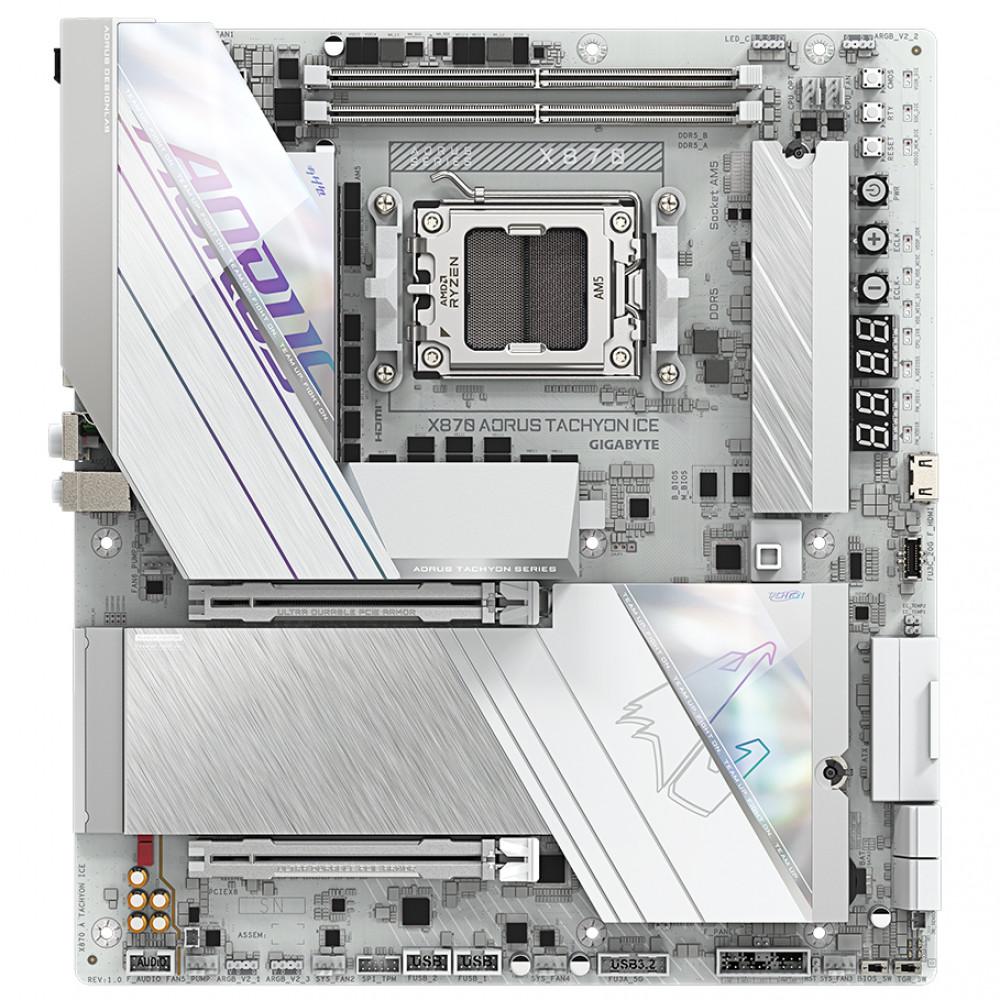 Материнская плата Gigabyte X870 AORUS TACHYON ICE X870 A TACHYON ICE E-ATX, AMD AM5 - миниатюра 2