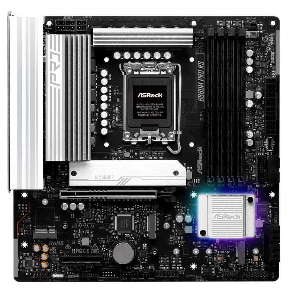 Материнская плата ASRock B860M PRO RS Micro-ATX, LGA 1851 - миниатюра 2