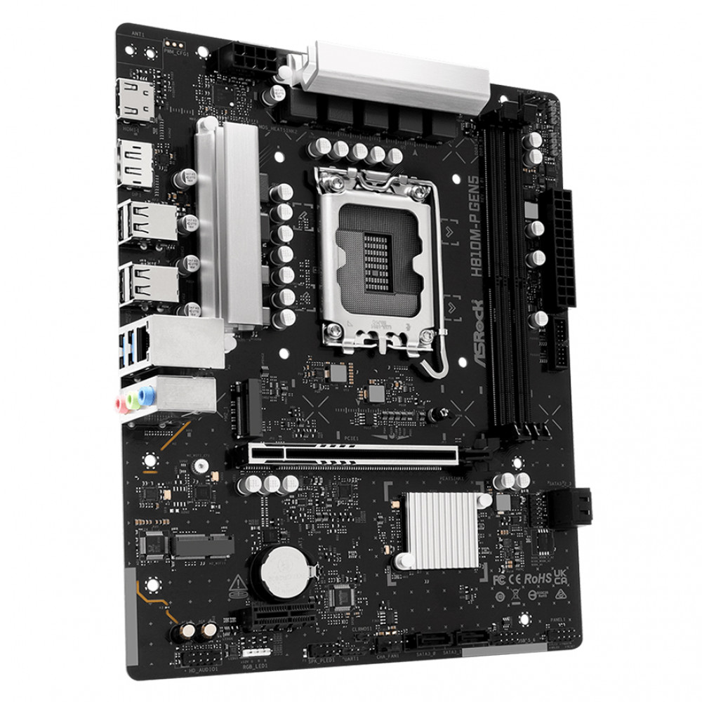 Материнская плата ASRock H810M-P Gen5 Micro-ATX, LGA 1851 - миниатюра 4