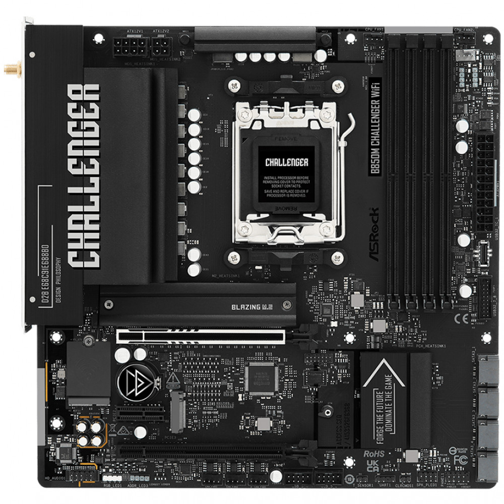 Материнская плата ASRock B850M Challenger WiFi B850M_Challenger_WiFi Micro-ATX, AMD AM5 - миниатюра 2