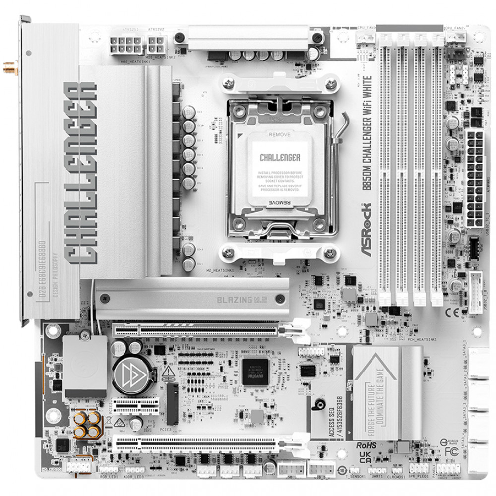 Материнская плата ASRock B850M Challenger WiFi White B850M_Challenger_WiFi_White Micro-ATX, AMD AM5 - миниатюра 2