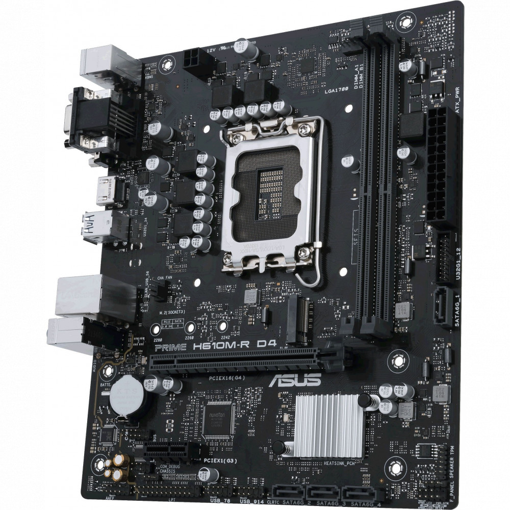 Материнская плата Asus PRIME H610M-R D4-SI 90MB1B40-M0ECY0 Micro-ATX, LGA 1700 - миниатюра 8