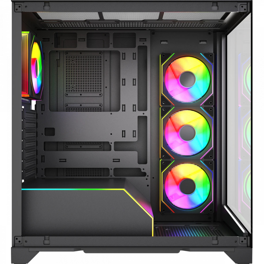 Корпус HSPD F550-TGBK-ARGB Black Mid-Tower - миниатюра 7