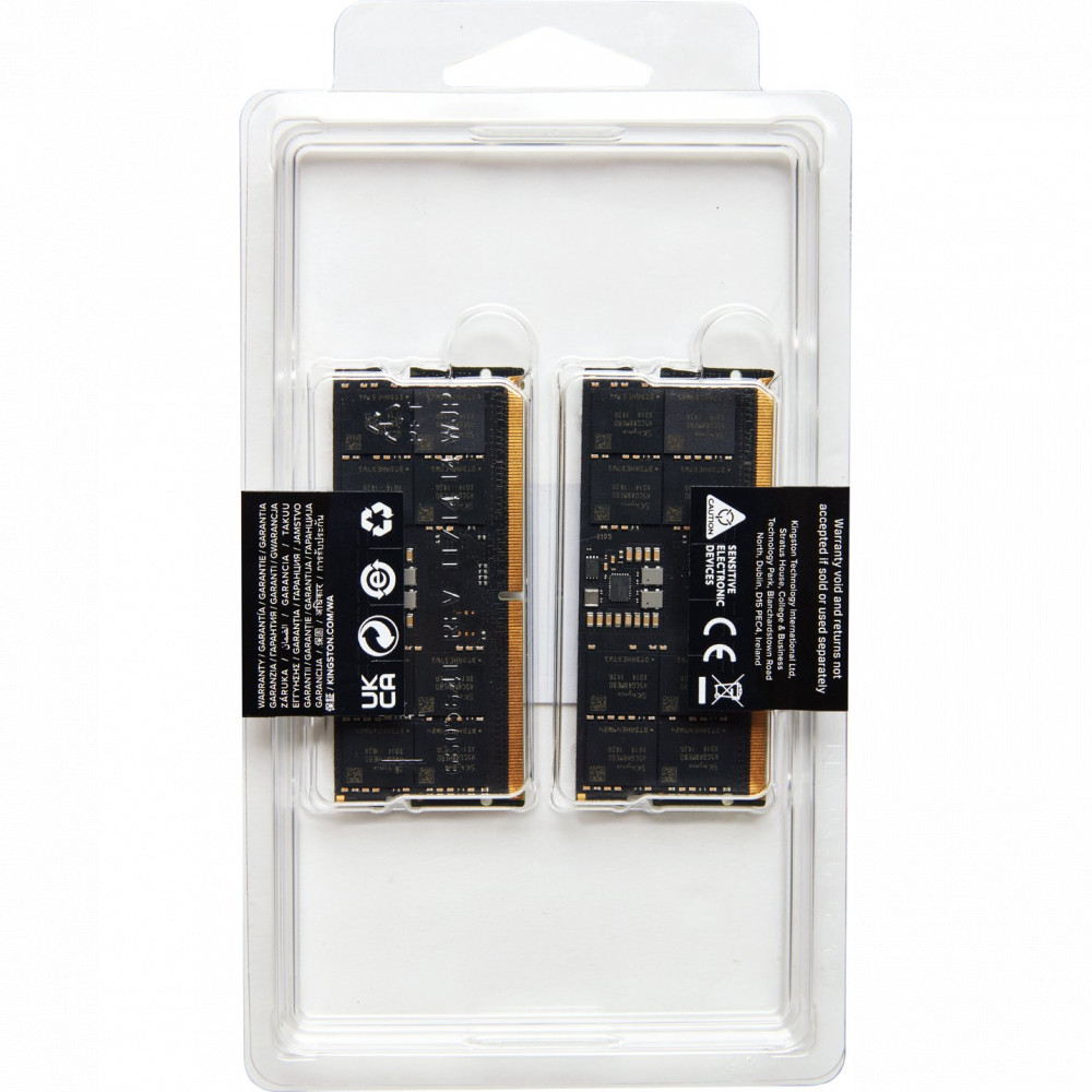ОЗУ Kingston Fury Impcat Black XMP KF564S38IBK2-32 SO-DIMM, DDR5, 32 Гб (2 х 16 Гб), 6400 МГц - миниатюра 8