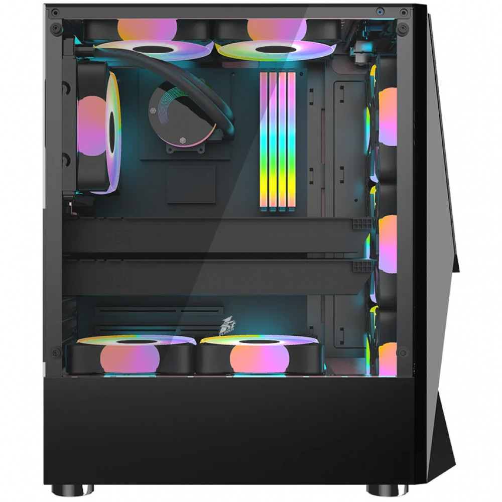 Корпус 1STPLAYER DK-3-BK-1F5M-2F5S Mid-Tower - миниатюра 6