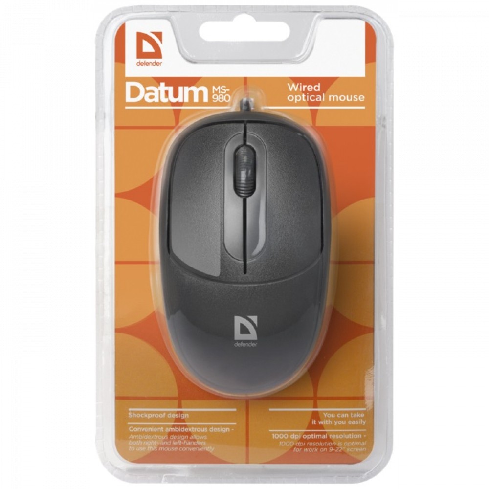 Мышь Defender Datum MS-980 52980 Бюджетные, Проводная - миниатюра 4