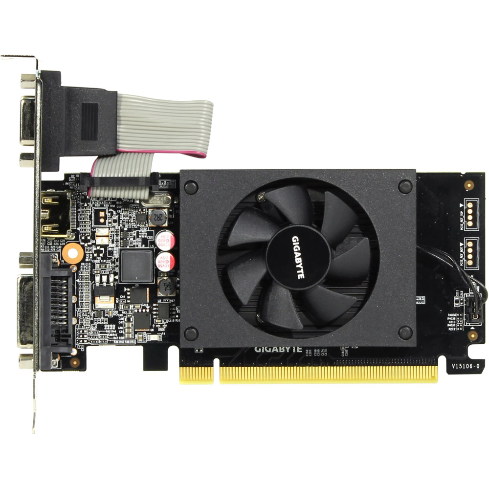 Видеокарта Gigabyte GT 710 2 Гб DDR3 GV-N710D3-2GL 2 ГБ - миниатюра 2