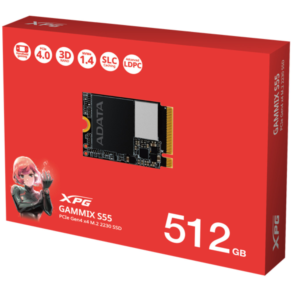 Жесткий диск ADATA XPG GAMMIX S55 SGAMMIXS55-512G-C SSD (твердотельные), 512 ГБ, M.2, PCIe - миниатюра 6