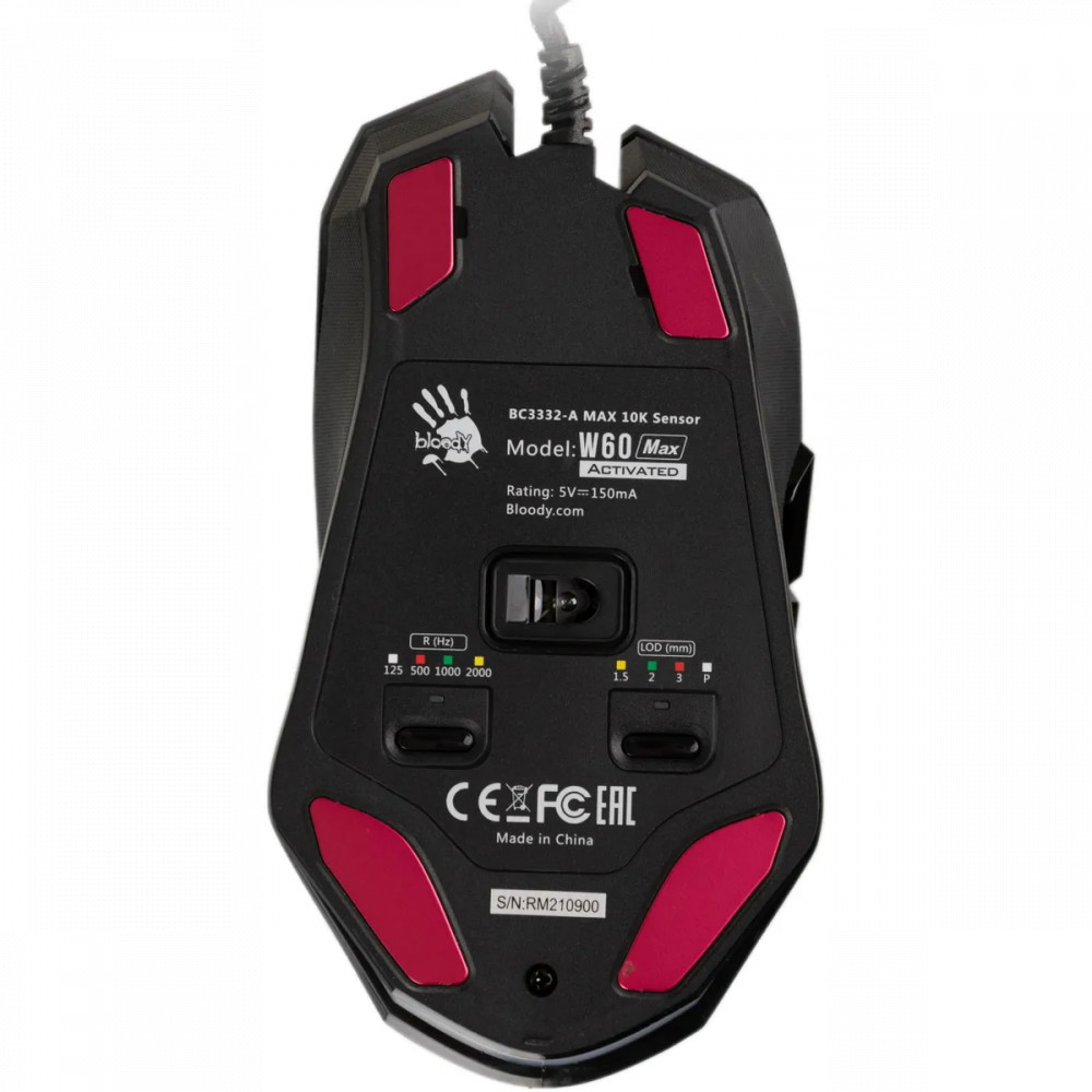 Мышь A4Tech Bloody W60-Max Stone Black Игровые, Проводная - миниатюра 7