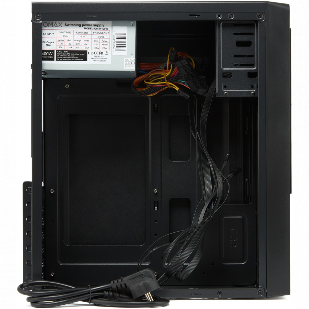 Корпус Qmax D802B BLACK Mid-Tower - миниатюра 10