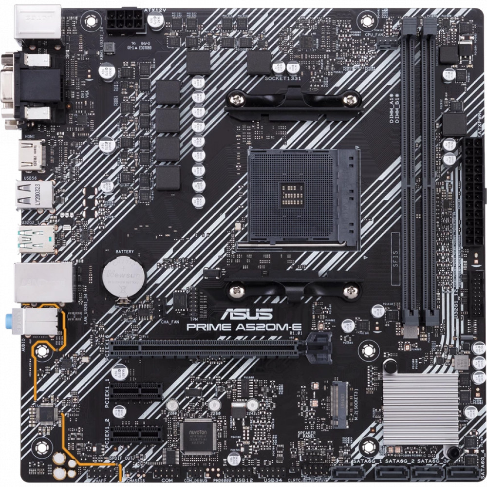 Материнская плата Asus PRIME A520M-E/CSM Micro-ATX, AMD AM4 - миниатюра 5