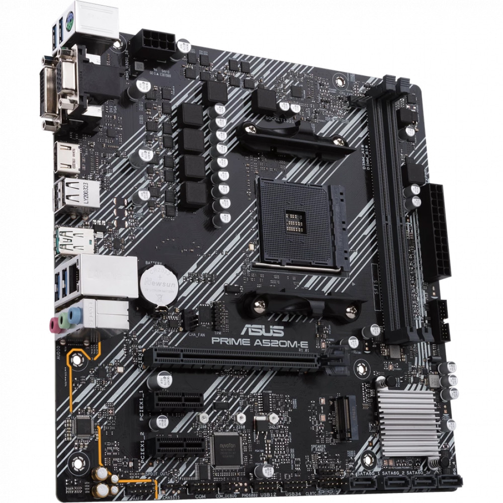 Материнская плата Asus PRIME A520M-E/CSM Micro-ATX, AMD AM4 - миниатюра 4