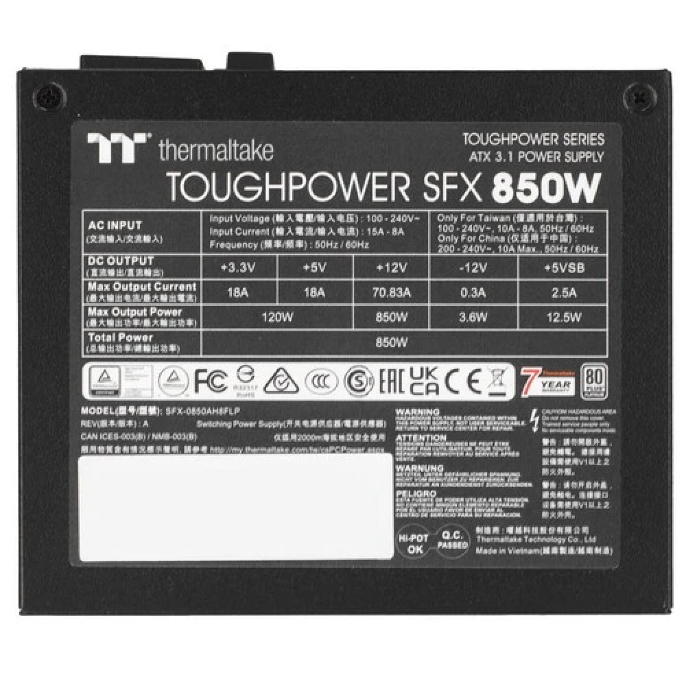 Блок питания Thermaltake Toughpower SFX 850W PS-STP-0850FNFAPE-1 850 Вт - миниатюра 9