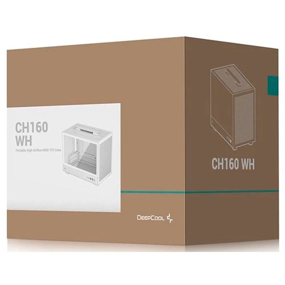 Корпус Deepcool CH160WH белый R-CH160-WHNGI0-G-1 Mini-Tower - миниатюра 10