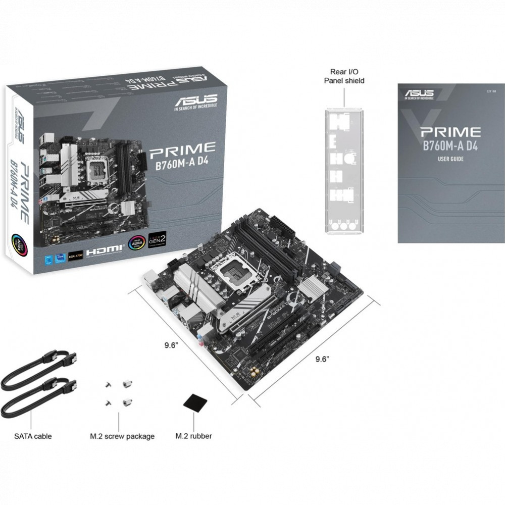 Материнская плата Asus PRIME B760M-A D4-CSM 90MB1D00-M1EAYC Micro-ATX, LGA 1700 - миниатюра 8