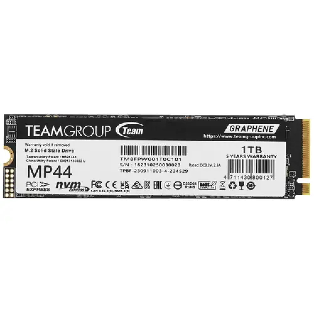 Жесткий диск Team Group TM8FPW001T0C101 SSD (твердотельные), 1 ТБ, M.2, PCIe - миниатюра 3
