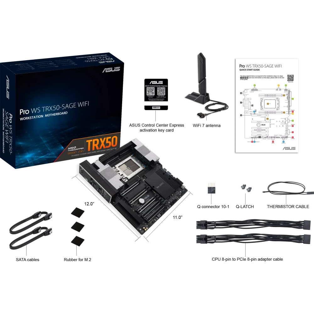 Материнская плата Asus PRO WS TRX50-SAGE WIFI AMD sTR5 - миниатюра 14