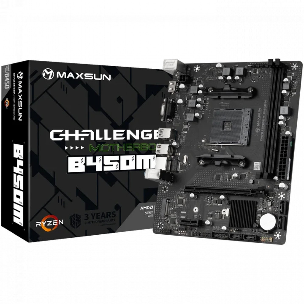 Материнская плата Maxsun Challenger B450M MS-Challenger B450M Micro-ATX, AMD AM4 - миниатюра 10