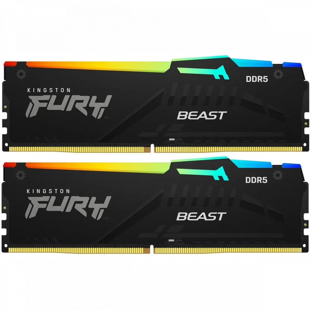 ОЗУ Kingston Fury Beast KF560C30BBEAK2-32 DIMM, DDR5, 32 Гб (2 х 16 Гб), 6000 МГц - миниатюра 4