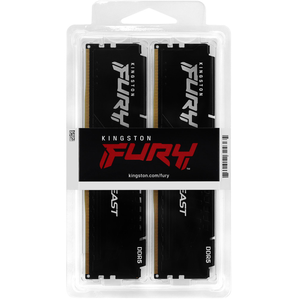 ОЗУ Kingston Fury Beast KF568C34BBEK2-32 DIMM, DDR5, 32 Гб (2 х 16 Гб), 6800 МГц - миниатюра 6