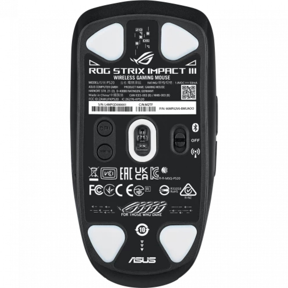Мышь Asus ROG STRIX IMPACT III WL Black 90MP03D0-BMUA00 Игровые, Беспроводная - миниатюра 8