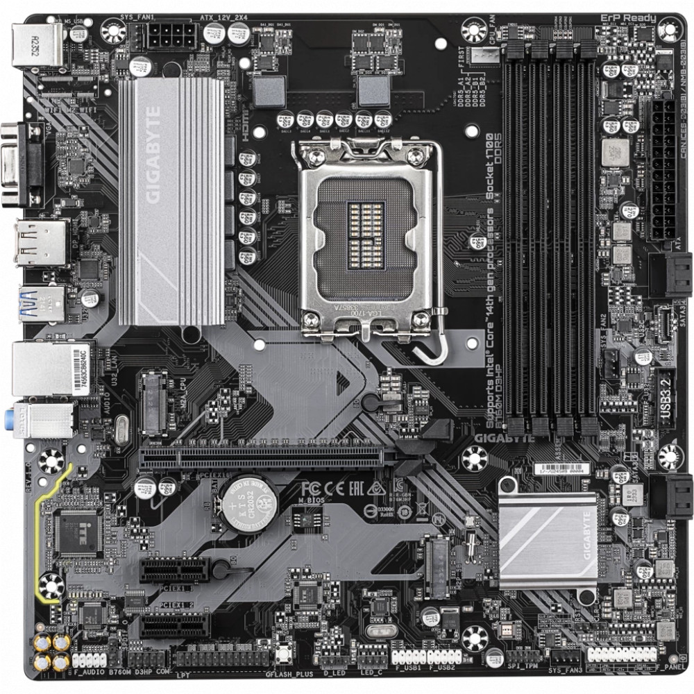 Материнская плата Gigabyte B760M D3HP Micro-ATX, LGA 1700 - миниатюра 5