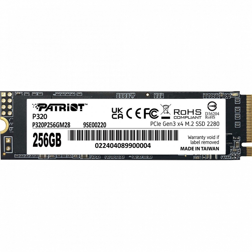 Жесткий диск Patriot P320P256GM28 SSD (твердотельные), 256 ГБ, M.2, PCIe - миниатюра 2